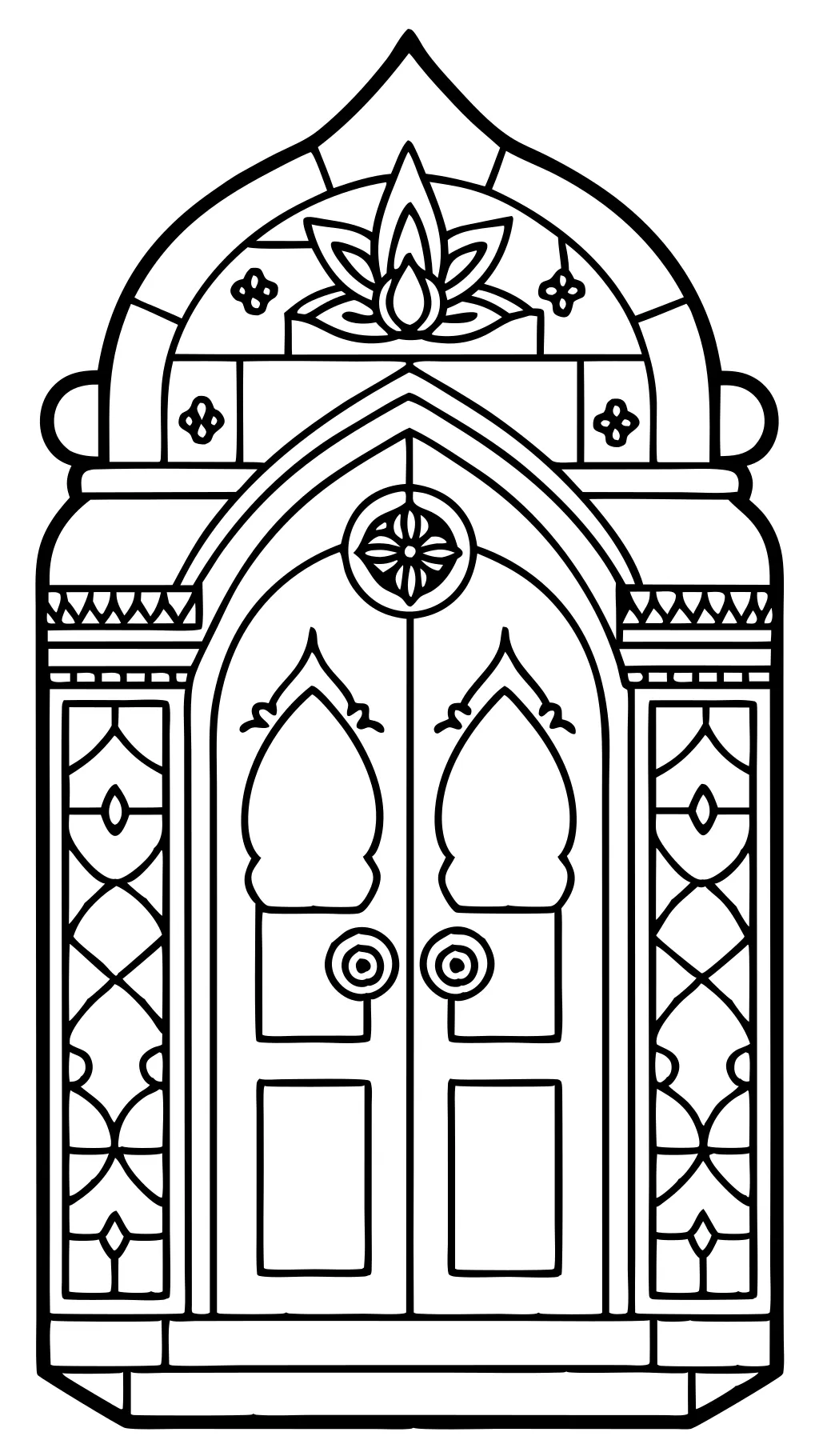 coloring pages doors